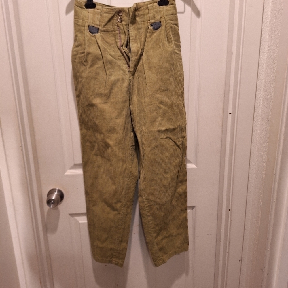 Corduroy Green Pants Size 7 8